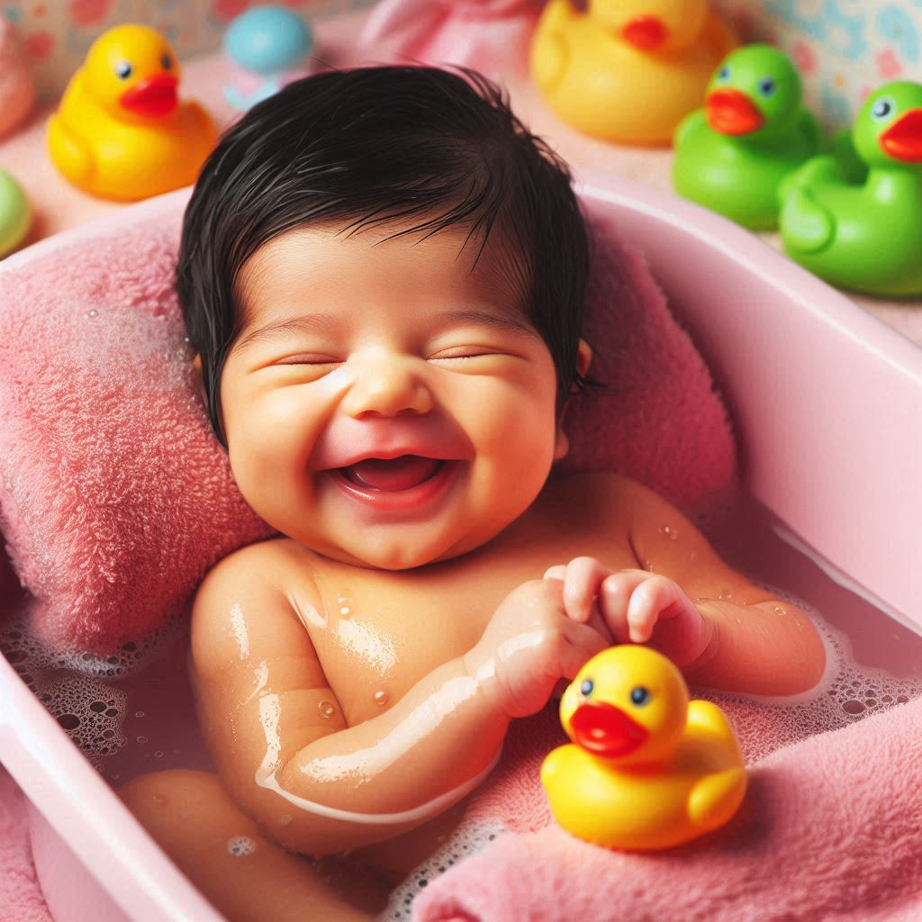 How many times a newborn take a bath per week